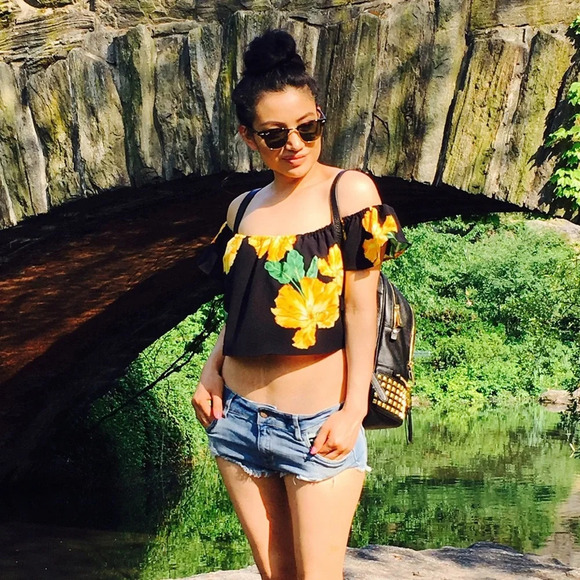 Zara Off the shoulder shirt Floral print Size XS - Picture 7 of 7